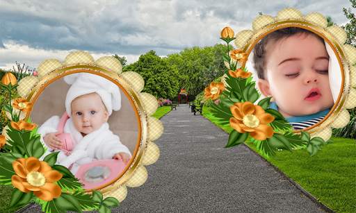 Awesome Double Photo Frame Garden Wale Application screenshot 11