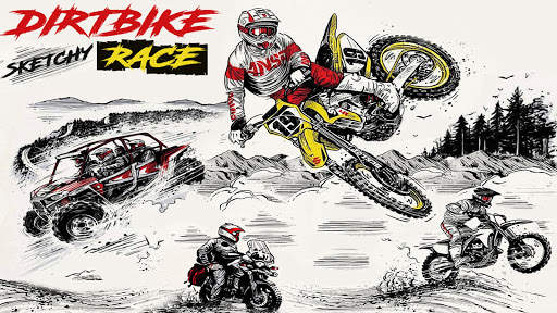 Dirt Bike Sketchy Race screenshot 4