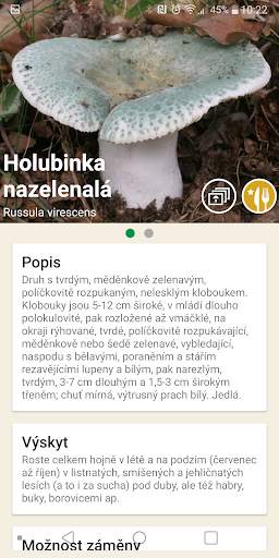 Aplikace na houby screenshot 4