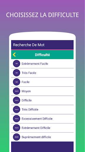 Mots cachés Mots Mêlés French screenshot 5