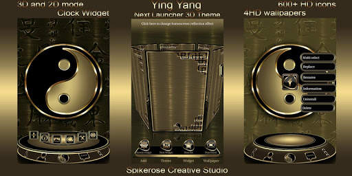 Ying Yang 3D Next Launcher theme screenshot 2