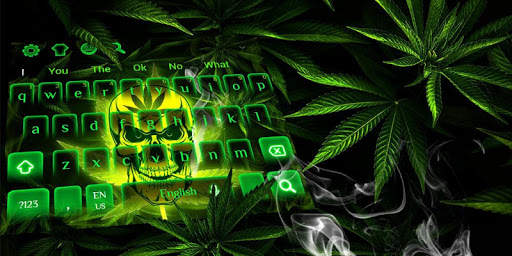 Weed Rasta Skull Smoke Keyboard screenshot 6