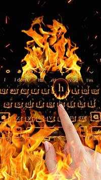 Flaming Fire Keyboard Theme screenshot 2