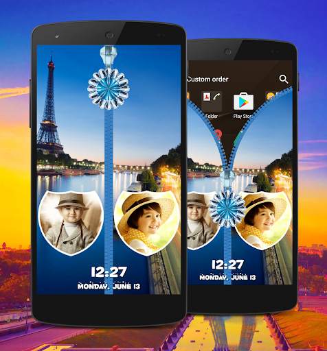 Paris Zipper Lock Screen 3 تصوير الشاشة