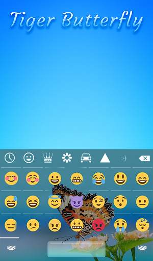 Tiger Butterfly Keyboard   Live Wallpaper screenshot 4
