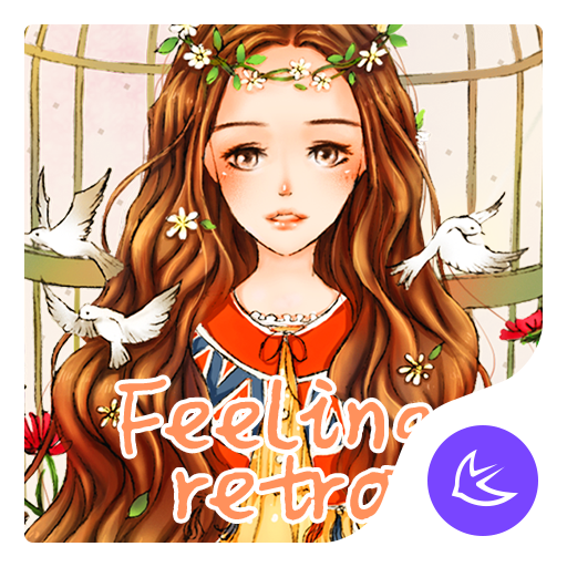 Sedih gadis bergaya tema untuk ponsel icon