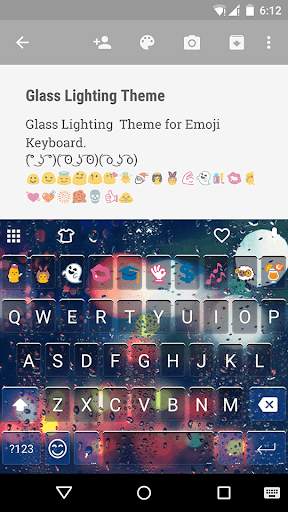 Glass Lighting Emoji Keyboard screenshot 1