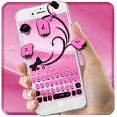 Pink Black Bow Keyboard Theme 10001008