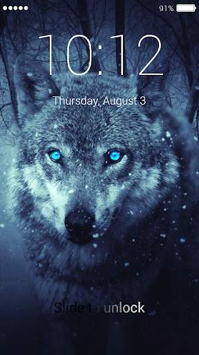 Wolf Lock Screen 3 تصوير الشاشة