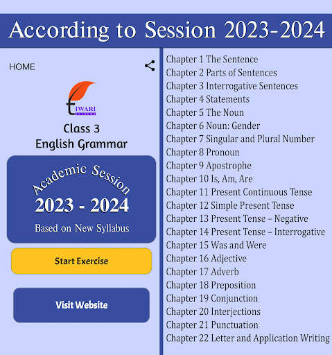 Class 3 English Grammar Book screenshot 1