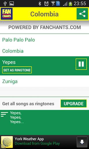 Colombia Songs World Cup 2014 screenshot 2