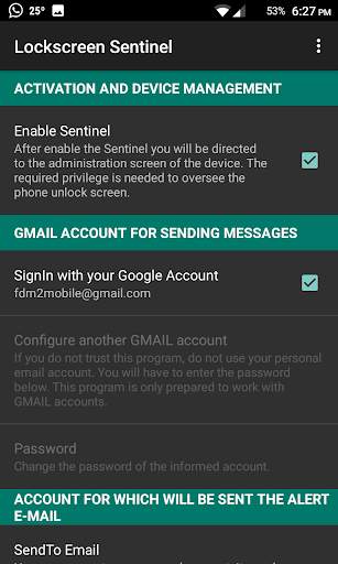 Lockscreen Sentinel screenshot 1
