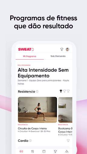 Sweat: Fitness para mulheres screenshot 2