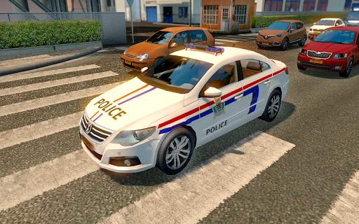 Police Car Spooky Stunt Parking: Extreme driving screenshot 2
