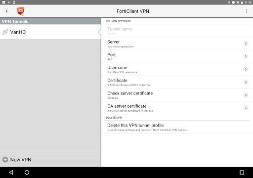 FortiClient VPN screenshot 3