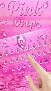 Pink Water Drops Keyboard Theme screenshot 2