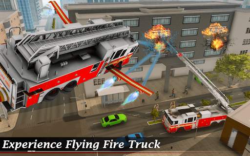 Flying Fire Truck Simulator скриншот 6
