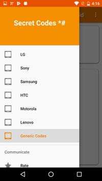 Secret Codes for Android *# screenshot 1