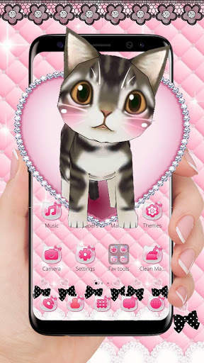 Cute kitty live wallpaper theme screenshot 3