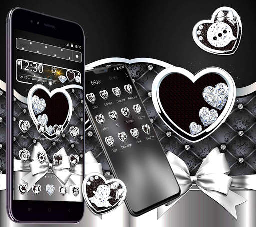 Shiny Diamond Heart Launcher Theme💖 screenshot 4