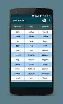 English Verbs 3 تصوير الشاشة