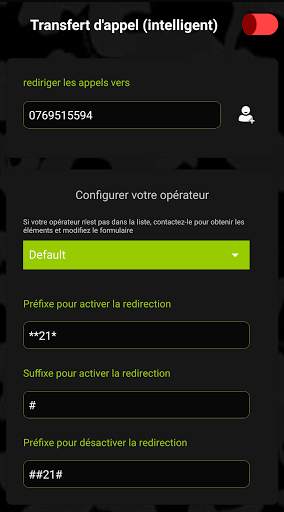 Transfert appel intelligent(horaire-batterie-wifi) screenshot 1