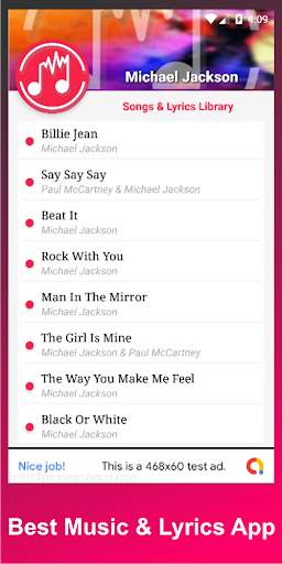 Michael Jackson Top Songs screenshot 1