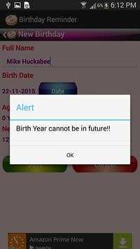 Birthday Reminder 3 تصوير الشاشة