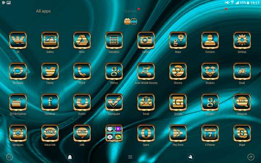Abstract Turquoise Go Launcher theme screenshot 9