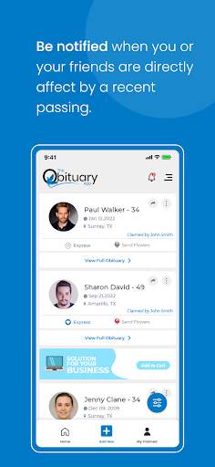 The Obituary App screenshot 2