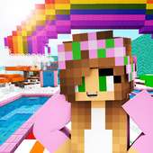 Pink World Minecraft Game for Girls logo