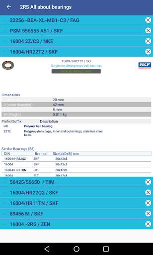 Search Bearings 50000+ items with description LITE screenshot 8