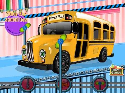 Mobil game sekolah mencuci bus screenshot 8