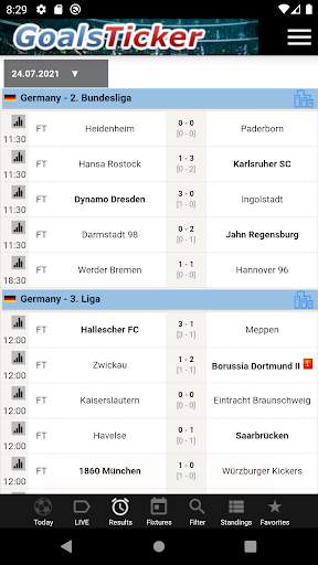 Goals Ticker - Canlı skorlar screenshot 1