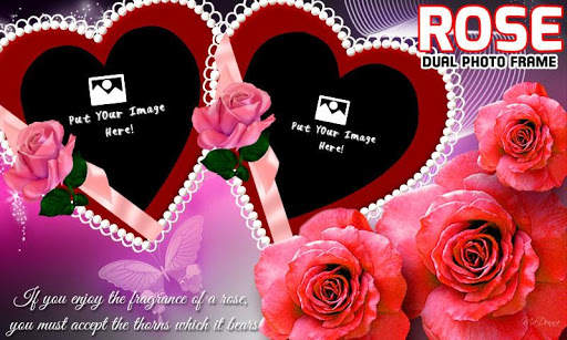Red Rose Dual Photo Frames screenshot 4