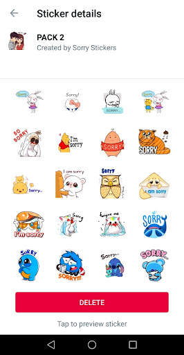 Sorry Stickers for Whatsapp screenshot 4