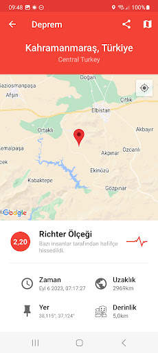 Deprem Uyarılarım screenshot 1