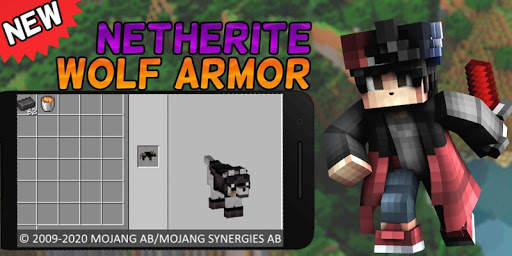 Nethrite Armored Wolf Mod for MCPE [Nether Wolf] screenshot 1