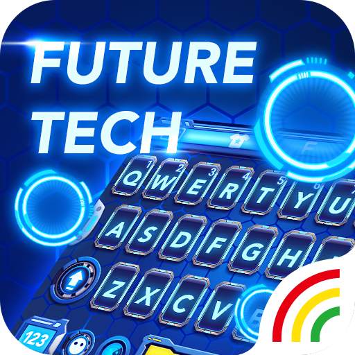 Neon Blue Keyboard - Tech 3.0.0