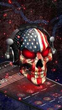 3D American Dj Skull Theme screenshot 3