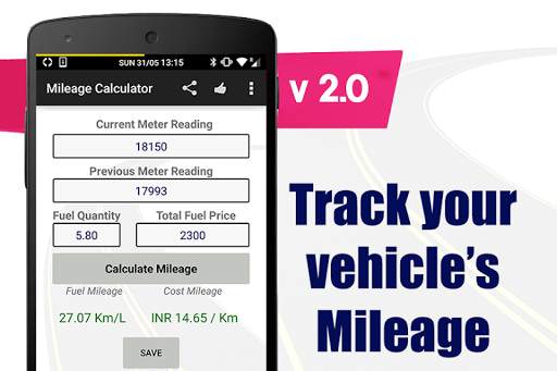 Mileage Calculator 4 تصوير الشاشة