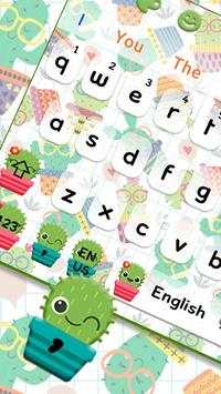 Cute Cactus Keyboard Theme screenshot 1