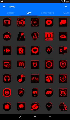 Flat Black and Red Icon Pack screenshot 15
