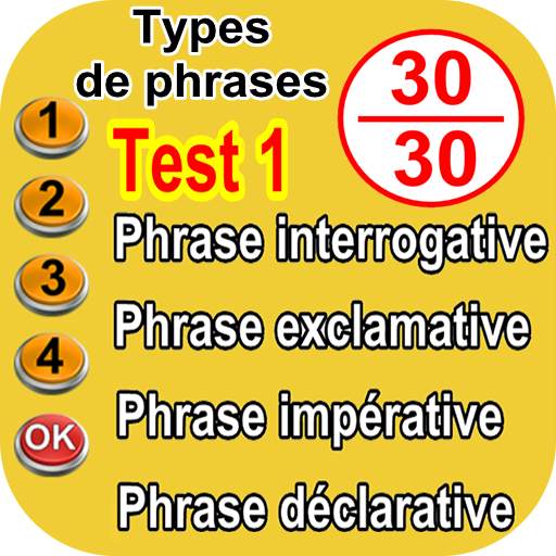 Apprendre les types de phrases 1.8