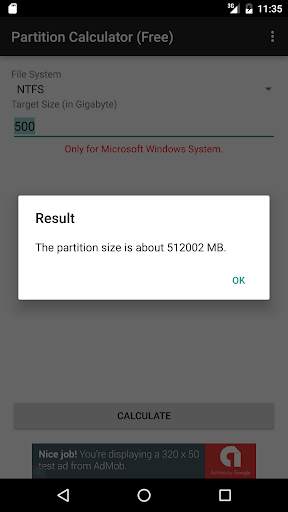 Partition Calculator (Free) screenshot 3
