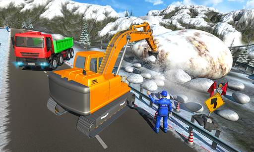 Snow Cutter Excavator Simulator-Winter Snow Rescue screenshot 2