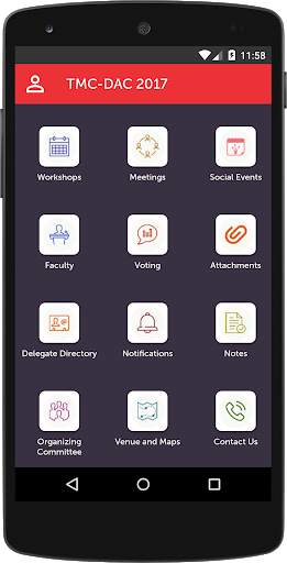 TMC DAC 2017 conference app screenshot 2