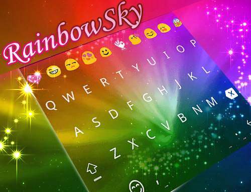 Rainbow Sky Keyboard Theme screenshot 6
