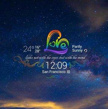 Rainbow Love theme widget screenshot 2