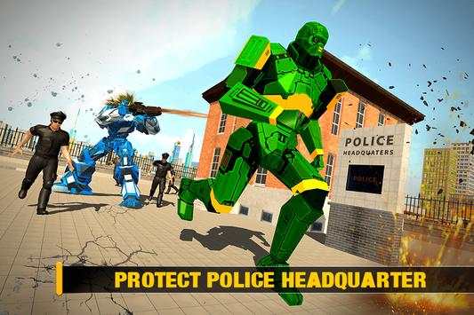US Police Robot Car - Police Plane Transport Ship screenshot 6